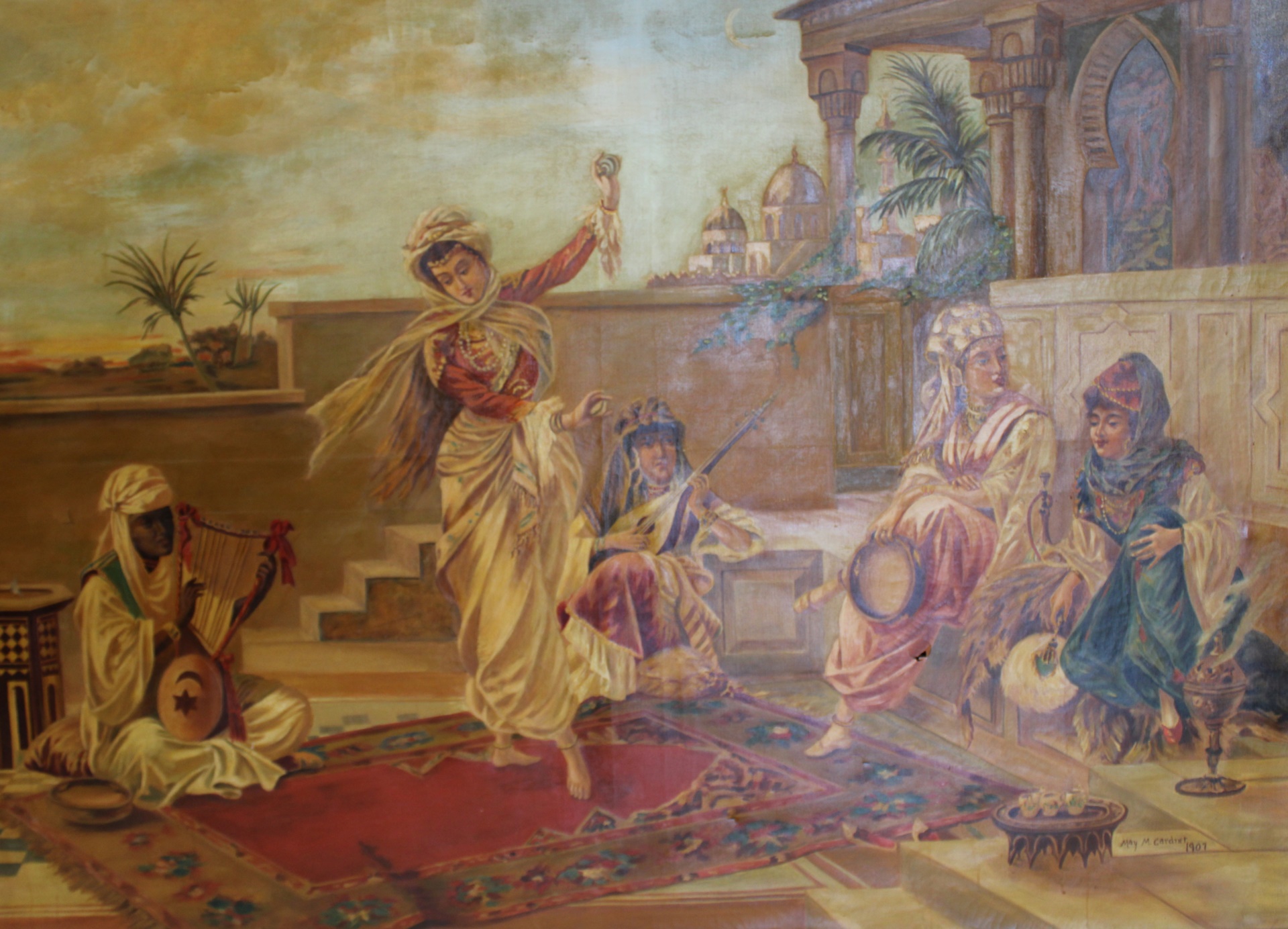 MAY M GARDNER. ORIENTALIST OIL ON