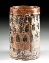 MAYA PETEN POLYCHROME CYLINDER