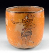 MAYA PETEN POLYCHROME CYLINDER