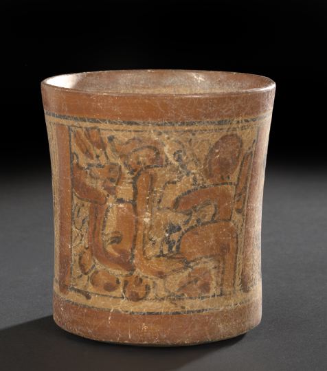 Maya Polychromed Cylinder