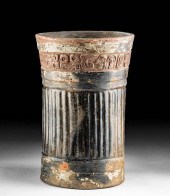 MAYA POTTERY CYLINDER VESSEL G