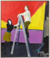 MAYA SCHOCK, LARGE OIL ON CANV