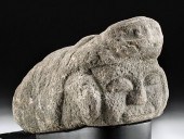 MAYA STONE QUETZALCOATL HEAD W