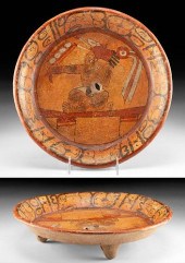 MAYA TRIPOD BOWL W/ DIGNITARY,