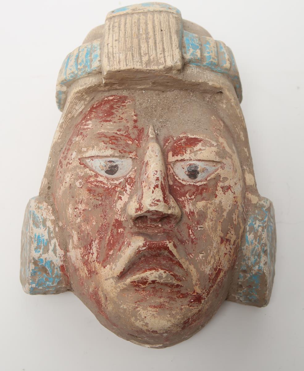 MAYAN MANNER CLAY WALL MASK