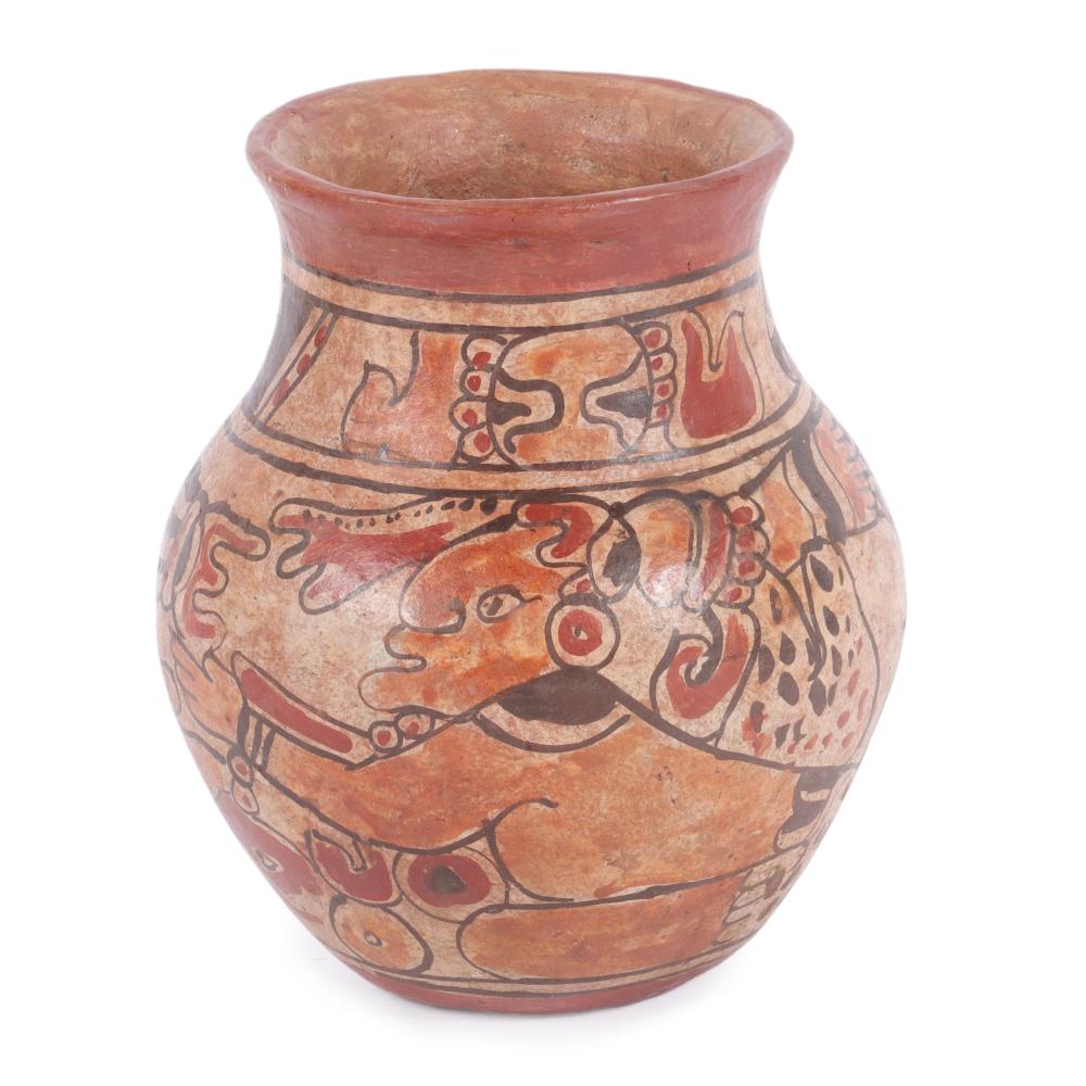 MAYAN PRE COLUMBIAN POTTERY JAR /