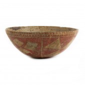 MAYAN RED PAINTED OFFERING BOW