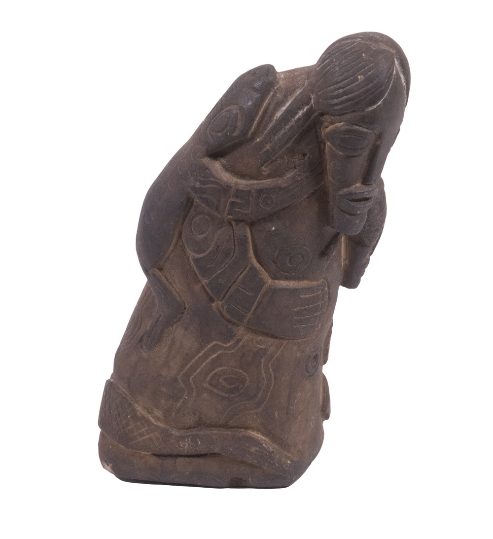 MAYAN STYLE STONE FIGURINE Mother