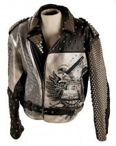 MAZIAR VINTAGE STUDDED LEATHER