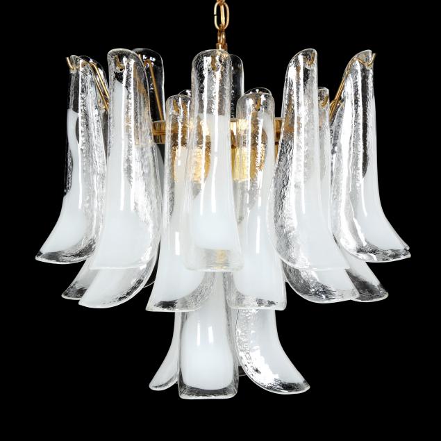 MAZZEGA, MURANO CHANDELIER 1980s,