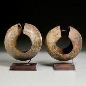 MBOLE PEOPLES, (2) LARGE BRONZ