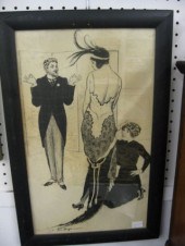 M.C. Geiger Pen & Ink deco sce