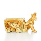 MCCOY POTTERY DOG & CART PLANT