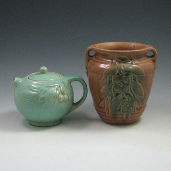 McCoy Teapot and Vase both unmarked