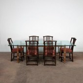 MCGUIRE BAMBOO DINING TABLE &