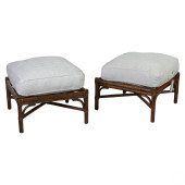 MCGUIRE LEATHER WRAPPED RATTAN