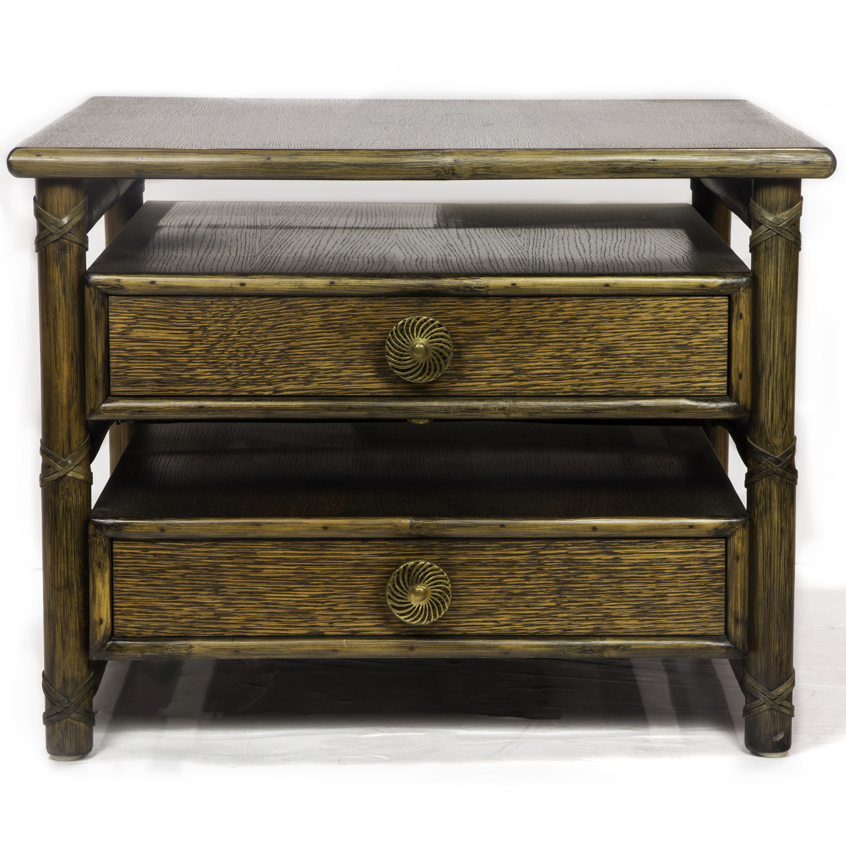MCGUIRE LOW SIDE TABLE, HAVING A