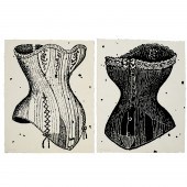 MCINTIRE, INK ON PAPER, CORSET