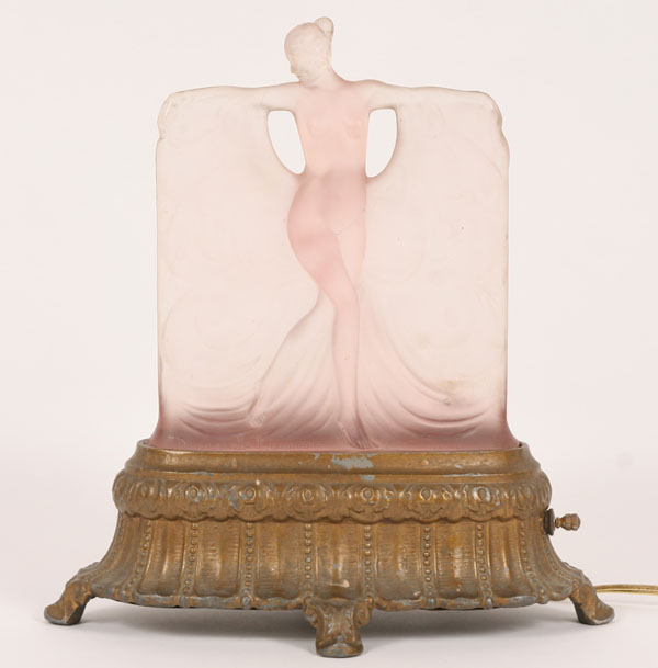 McKee Art Deco nude figural glass