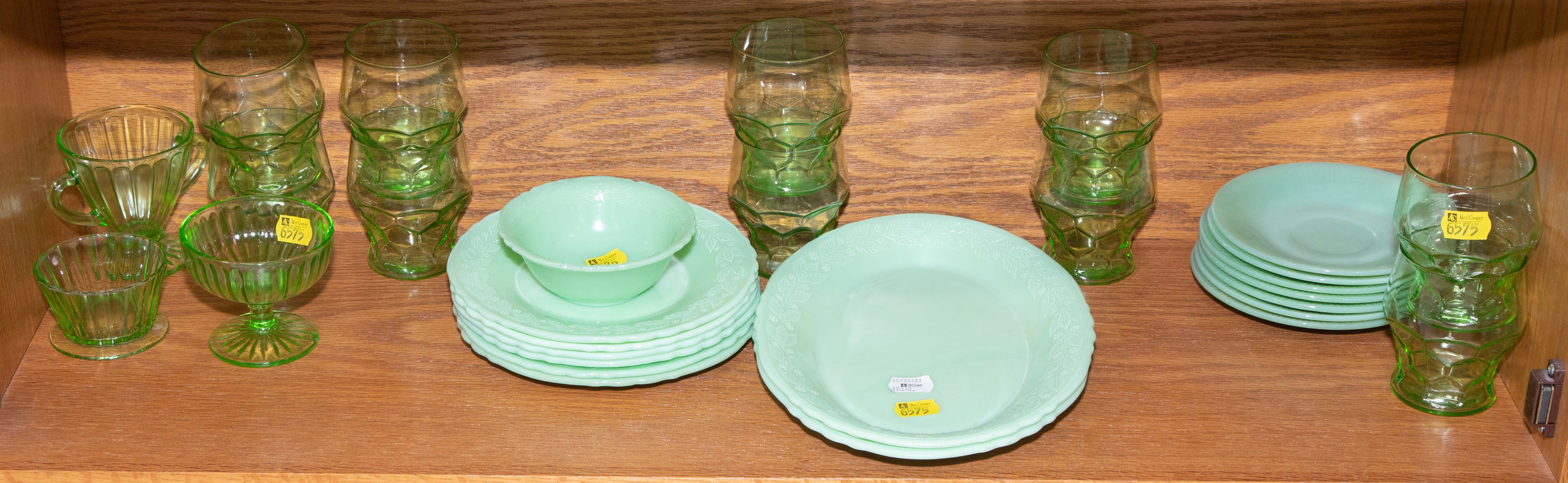 MCKEE JADITE DISHES IN LORAL