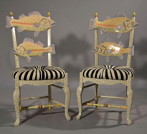 MCKENZIE-CHILDS CARVED FISH