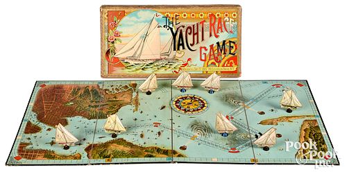 MCLOUGHLIN BROS. YACHT RACE GAME,