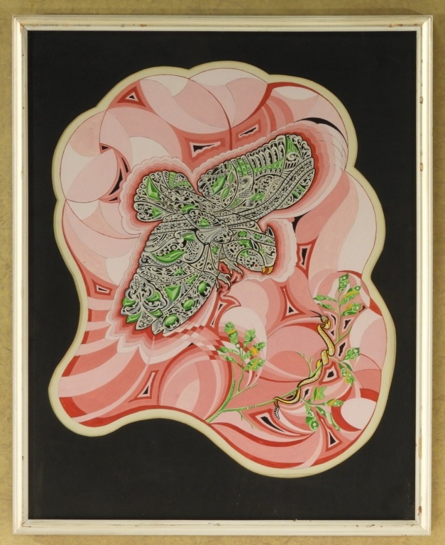 MCM ABSTRACT WC PAINTING OF A