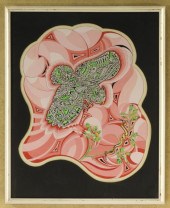MCM ABSTRACT WC PAINTING OF A