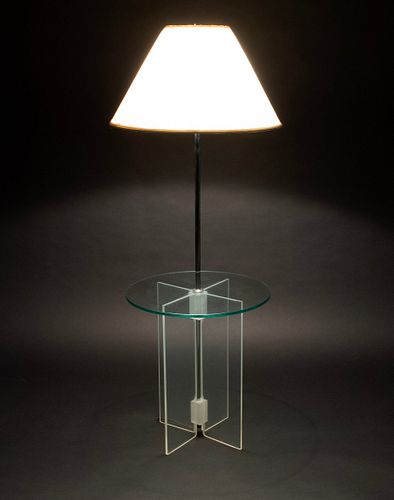 MCM ACRYLIC AND GLASS FLOOR LAMPMCM