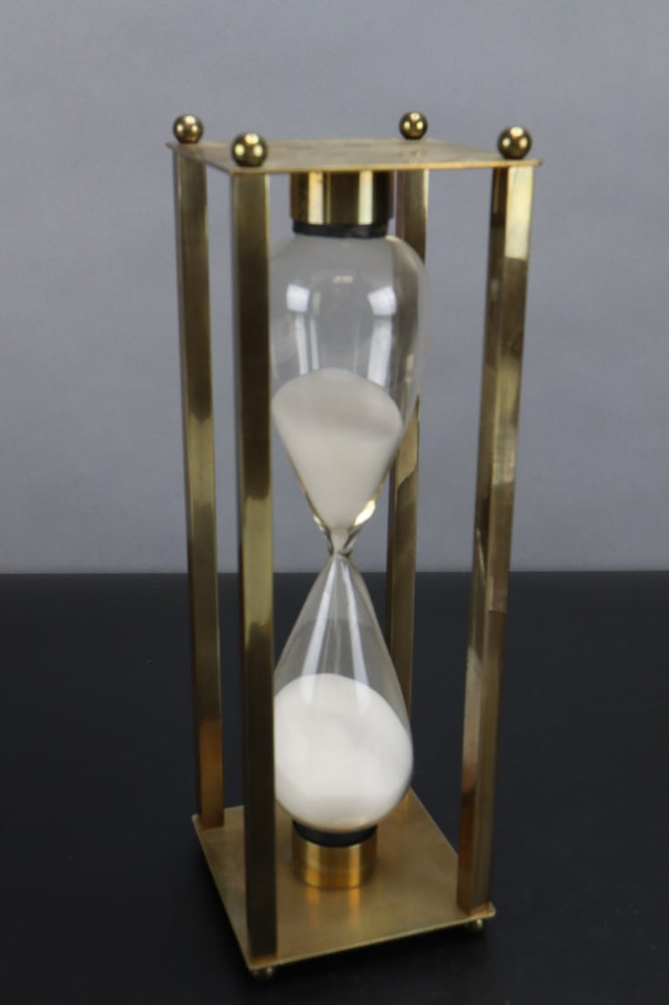 MCM BRASS HOURGLASS, 10-5/8"MCM
