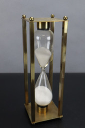 MCM BRASS HOURGLASS, 10-5/8"<b