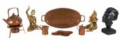 MCM Brass Tea Set, Pottery, Et