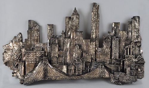 MCM BRUTALIST WALL SCULPTURE NYC