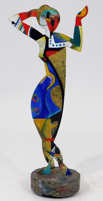 MCM GEOMETRIC POLYCHROME BRONZE