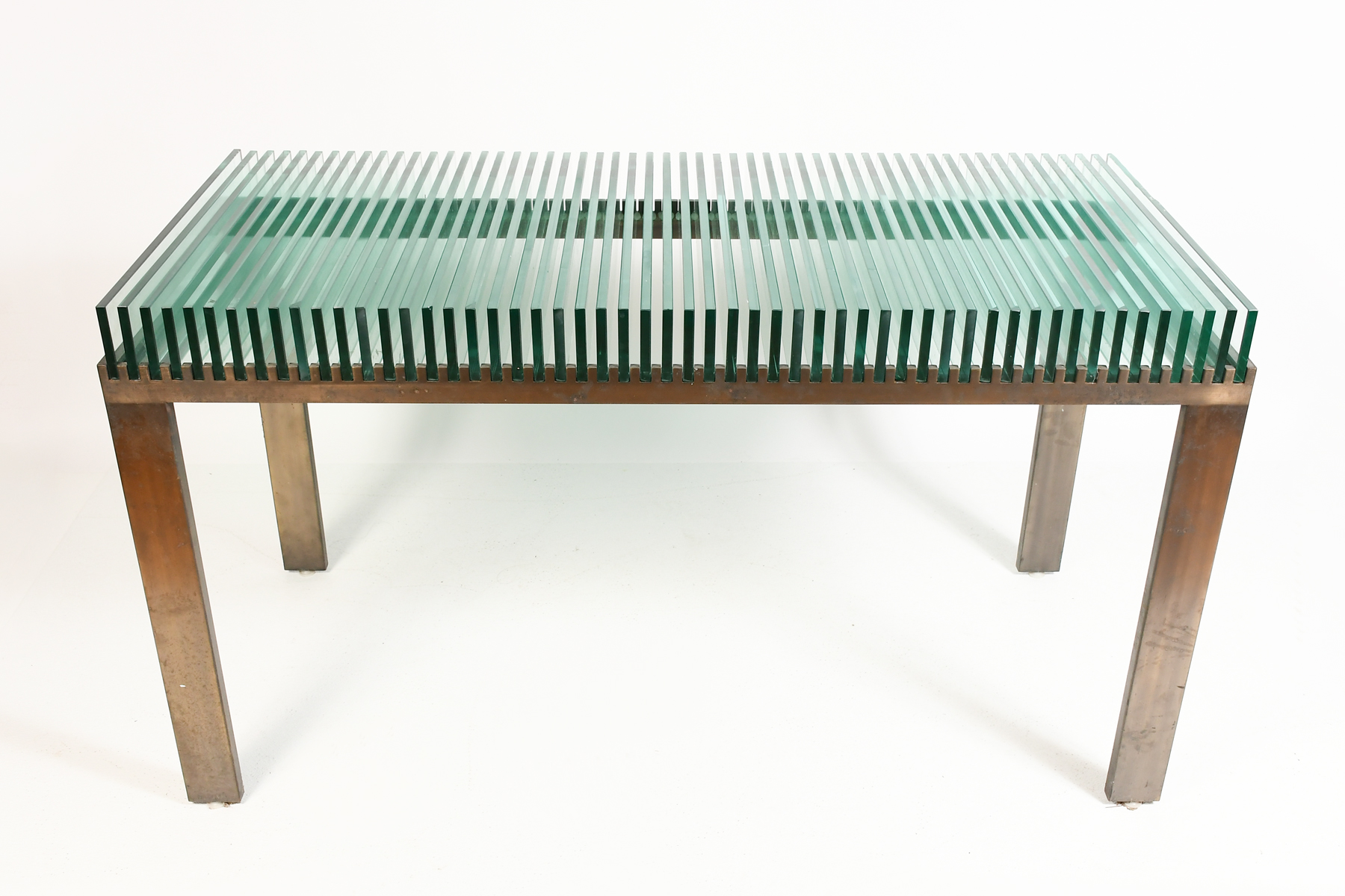 MCM GLASS DISPLAY TABLE FROM SAKS