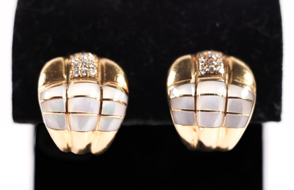 MCM ITALIAN MOP & DIAMOND CLIP ON
