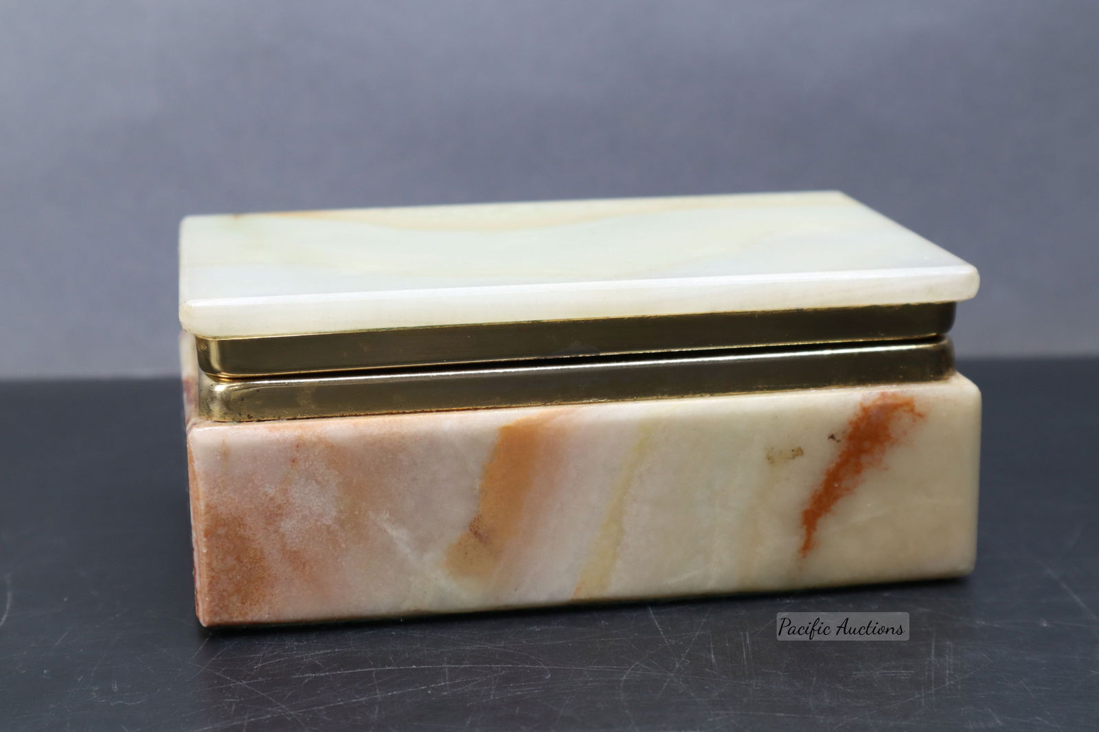 MCM ITALIAN ONYX TRINKET BOX,