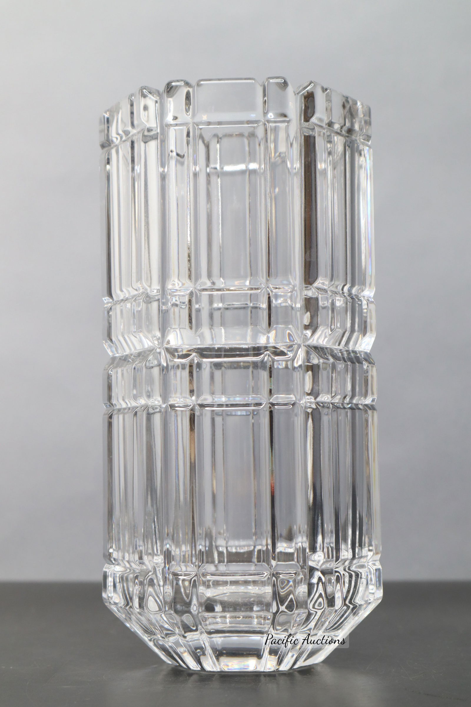 MCM LEAD CRYSTAL VASE, STRAIGHT
