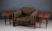 MCM MODERN ARMCHAIR AND TWO LA