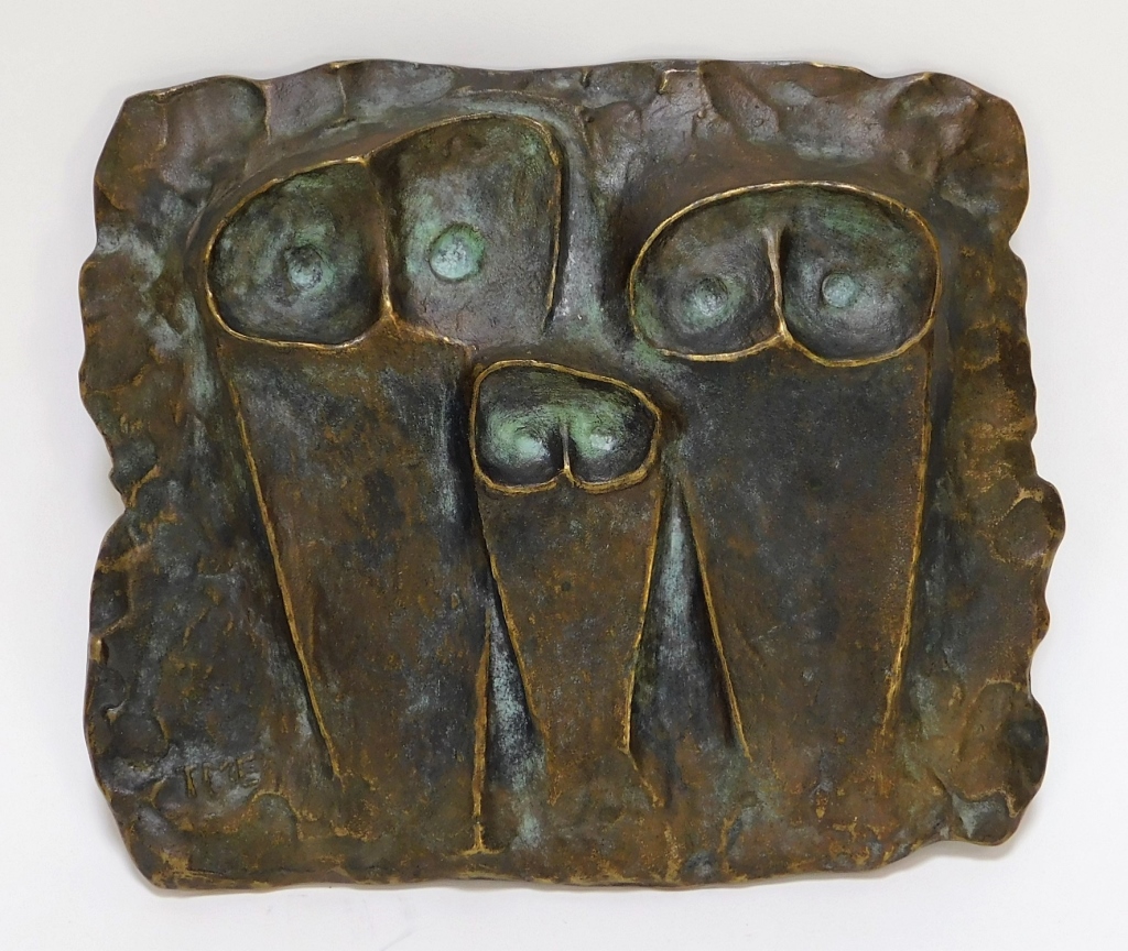MCM MODERNIST BRONZE RELIEF