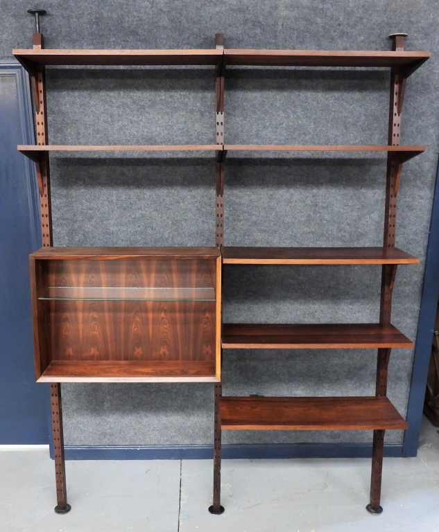 MCM ROSEWOOD BOOKSHELF CABINET WALL