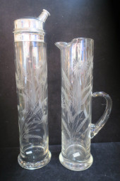 MCM TALL ETCHED GLASS MARTINI