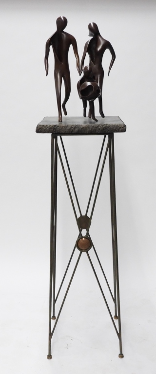 MCM THREE FIGURE BRONZE SCULPTURE