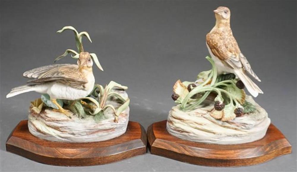 MEADOWLARKS, TWO CYBIS PORCELAIN