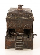 MECHANICAL CAST IRON BANK: DOG