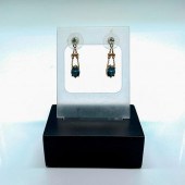 MEDA 14K GOLD SAPPHIRE DROP EA