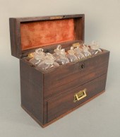 MEDICAL APOTHECARY BOX, MAHOGA