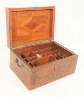 MEDICAL APOTHECARY BOX, MAHOGA