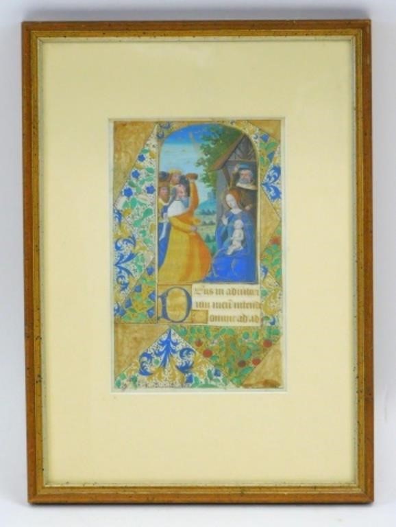 MEDIEVAL ILLUMINATED MANUSCRIPT.