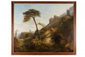 MEDIEVAL SCENE LANDSCAPE19th C